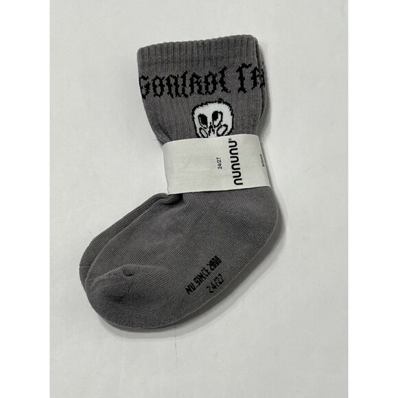 Nununu Silou Skull Socks in Concrete - Picture 3 of 5